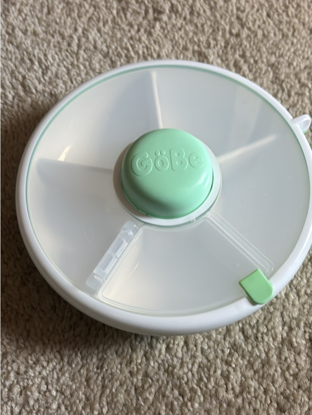 GoBe White and Mint Snack Dispenser